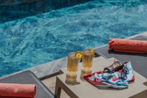 Outdoor Swimming Pool Towel Rack