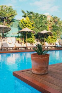 Outdoor Pool with a Seating Area: Design Ideas & Layout Guide